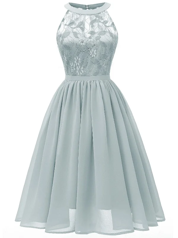 1950s Floral Lace Swing Dress
