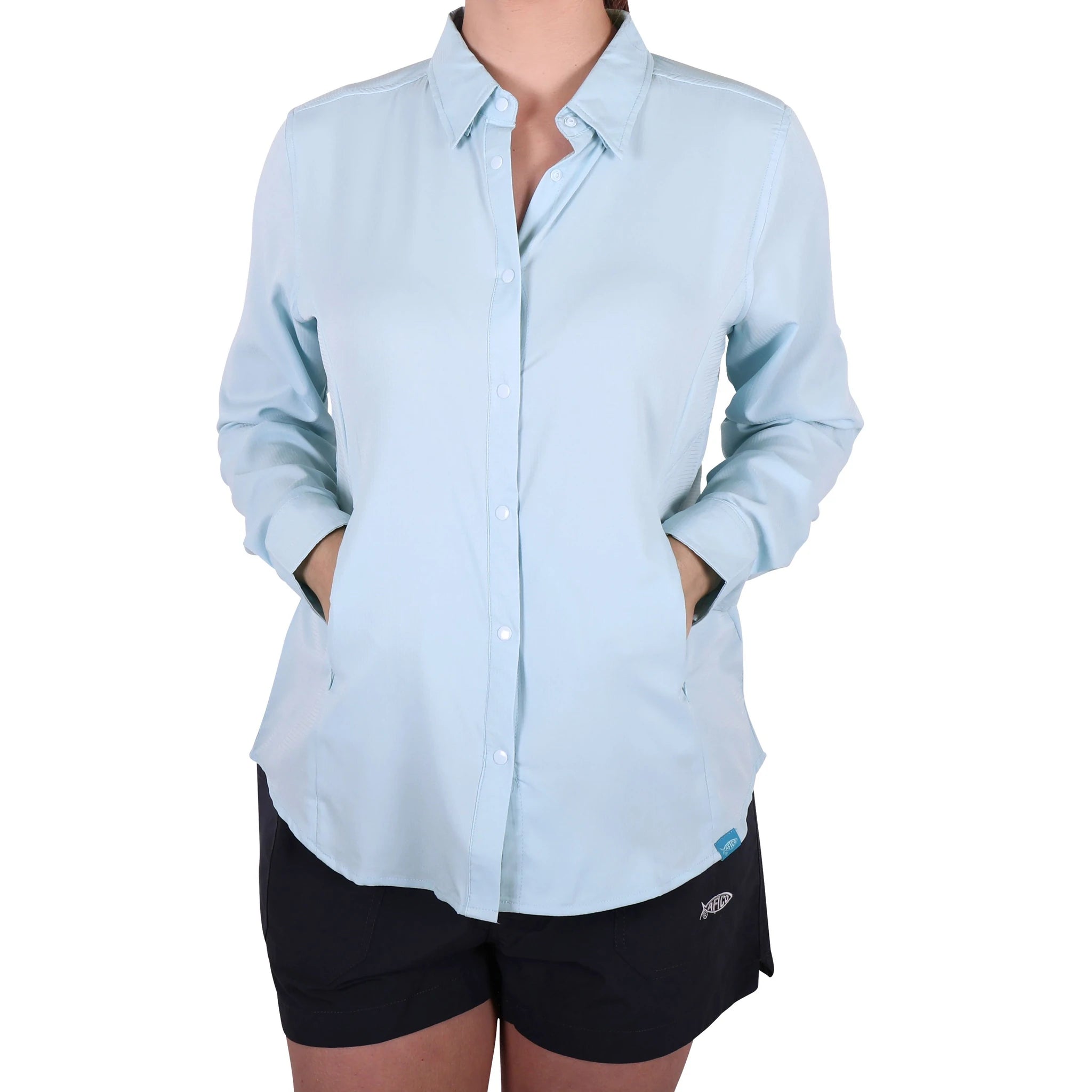 Aftco Women's Wrangle L/S Technical Fishing Shirt Relaxed Short Sleeve Tee