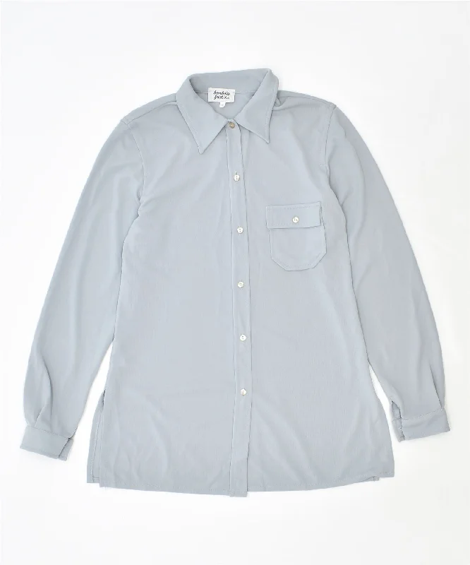 BAMBOLA FRITTA Womens Shirt UK 16 Large Grey Polyester Vintage Casual Cotton Short Shirt BAMBOLA FRITTA Womens Shirt UK 16 Large Grey Polyester Vintage Casual Cotton Short Shirt
