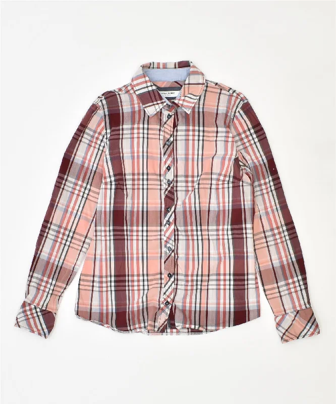 GERY WEBER Womens Shirt UK 12 Medium Multicoloured Check Cotton Vintage Cozy Plain Short Sleeve GERY WEBER Womens Shirt UK 12 Medium Multicoloured Check Cotton Vintage Cozy Plain Short Sleeve