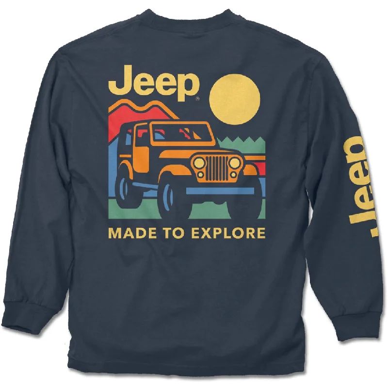 Jeep - Made to Explore Long Sleeve Shirt Classic Solid Short Shirt