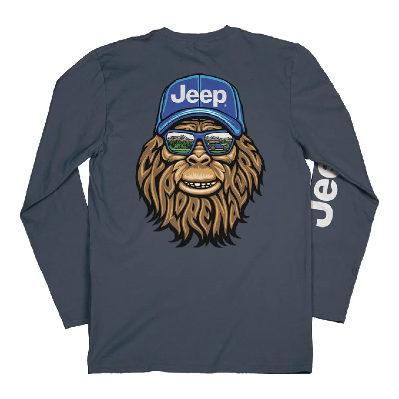 Jeep - Nature Squatch Long Sleeve Shirt Classic Casual Short Sleeve