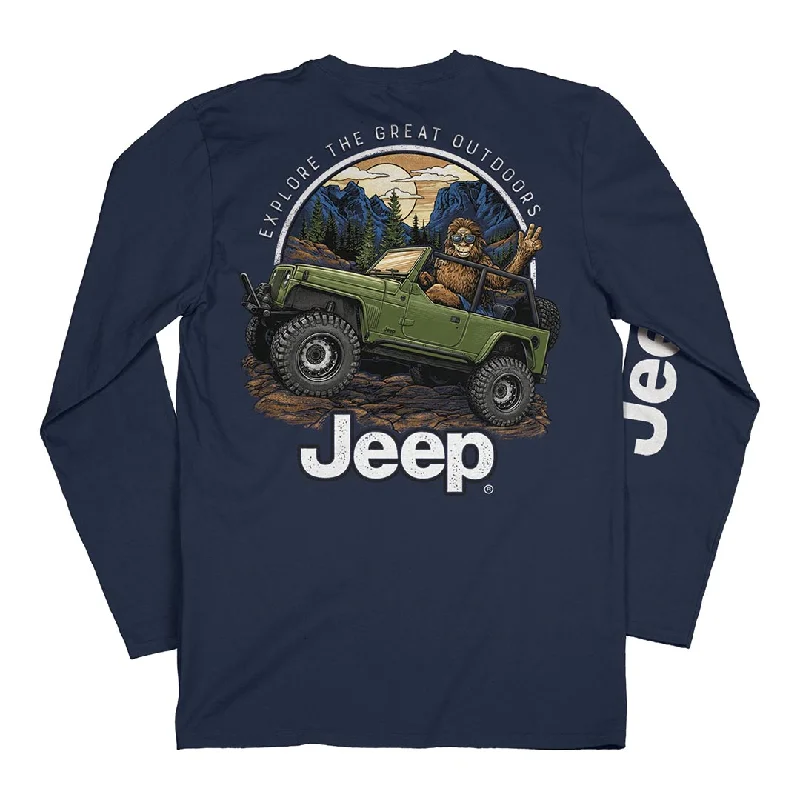 Jeep - Sasquatch Long Sleeve Shirt Classic Cropped Short Sleeve