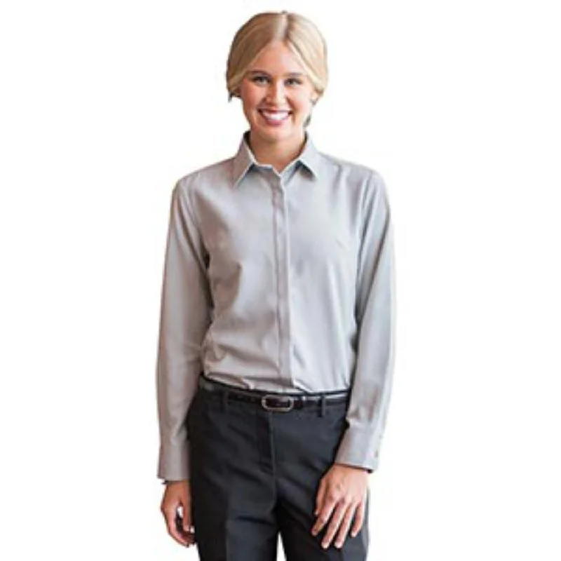 Ladies Café Batiste Long Sleeve Shirt Elegant Draped Short Sleeve