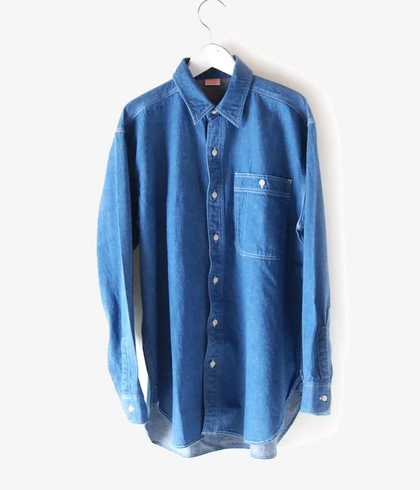 MAISON EUREKA/MY SHIRT(DENIM) Trendy Floral Short Sleeve