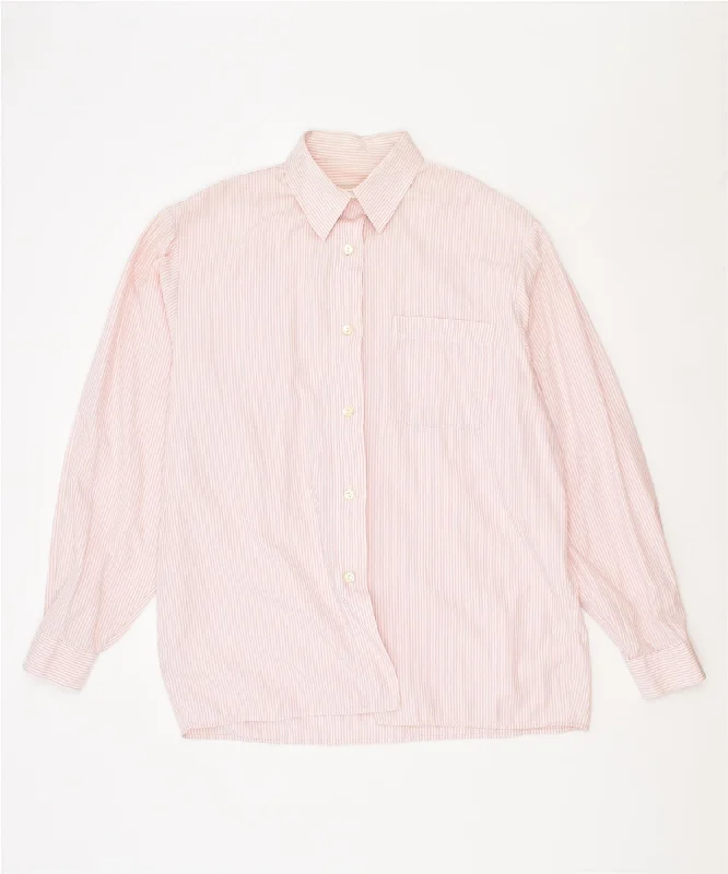 RED CEDAR Womens Shirt UK 10 Small Pink Striped Cotton Vintage Comfortable Pocket Short Shirt RED CEDAR Womens Shirt UK 10 Small Pink Striped Cotton Vintage Comfortable Pocket Short Shirt