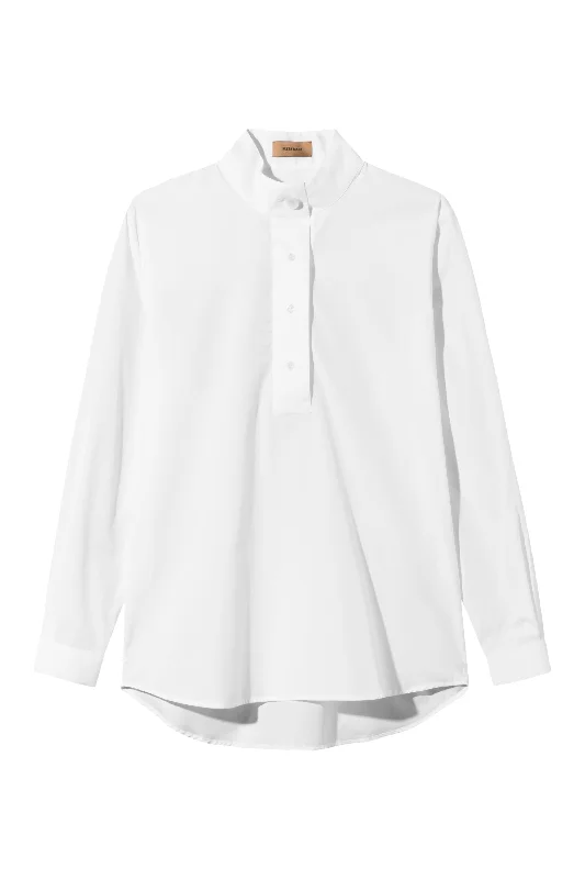 SERA SHIRT WHITE Fashionable Tied Short Sleeve