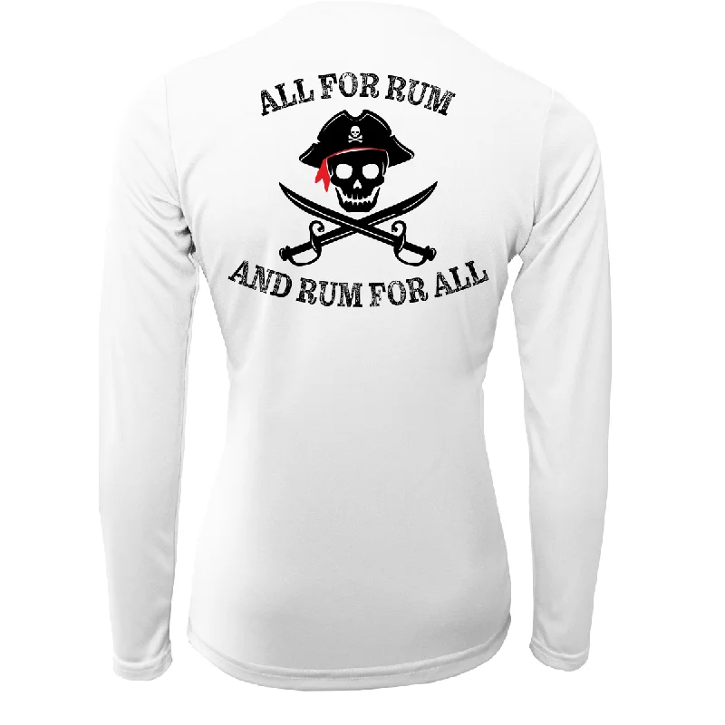 Tampa Bay "All for Rum and Rum For All" Women's Long Sleeve UPF 50+ Dry-Fit Shirt Trendy Short Sleeve Tunic