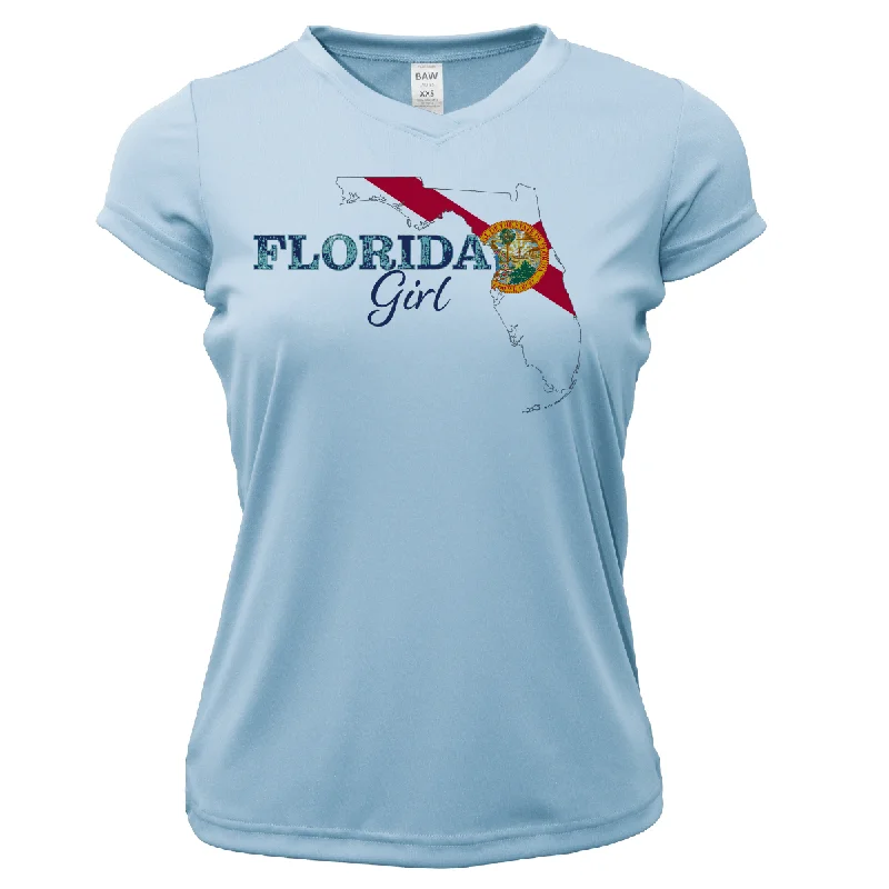 Tarpon Springs Florida Girl Women's Short Sleeve UPF 50+ Dry-Fit Shirt Relaxed Short Sleeve Tee