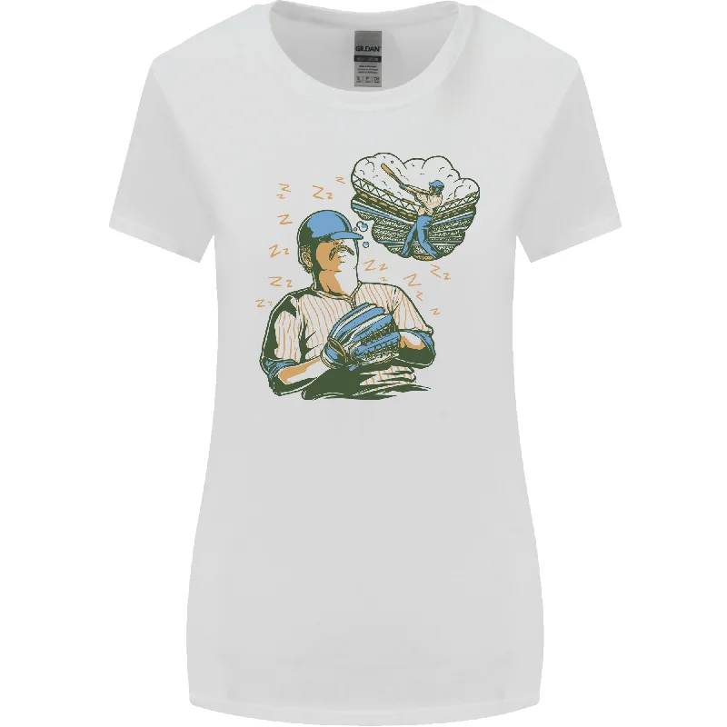 A Baseball Player Womens Wider Cut T-Shirt Elasticated Padded Insulated