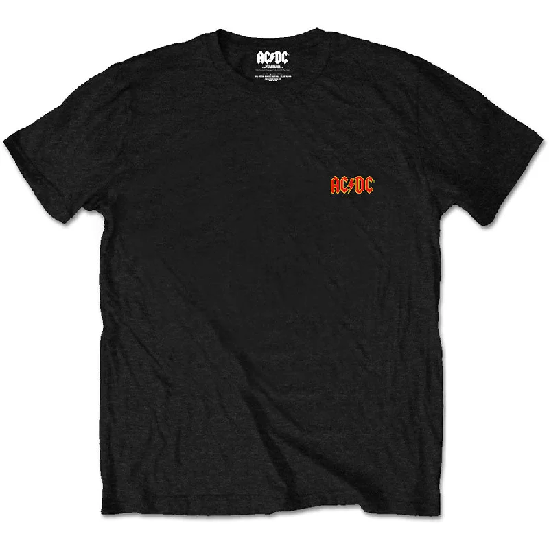 AC/DC | Official Band T-Shirt | Logo (Back Print) Terry Blend Velvet Blend Canvas Blend