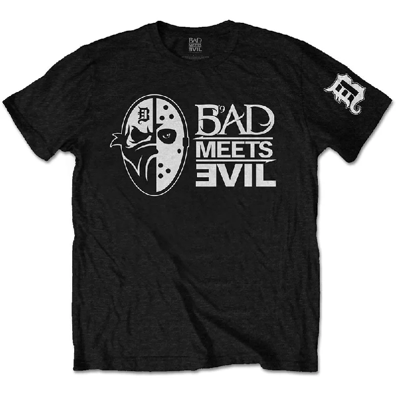 Bad Meets Evil | Official Band T-Shirt | Masks Embroidered Appliqued Beaded