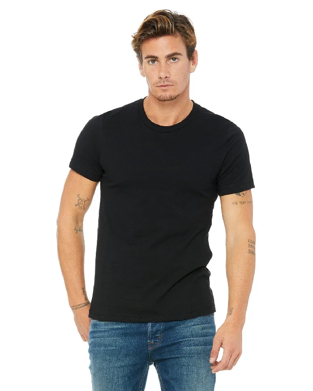 Bella+Canvas Unisex T-Shirt | Black Welt Pockets Slit Pockets