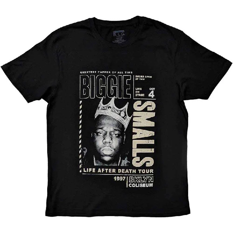 Biggie Smalls | Official Band T-Shirt | Life After Death Tour Spandex Blend Rayon Blend Denim Blend