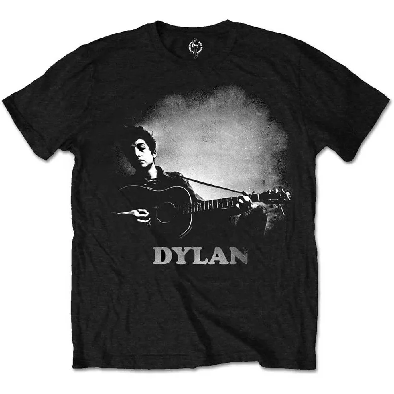 Bob Dylan | Official Band T-Shirt | Guitar & Logo Chenille Fabric Brocade Fabric Lace Fabric