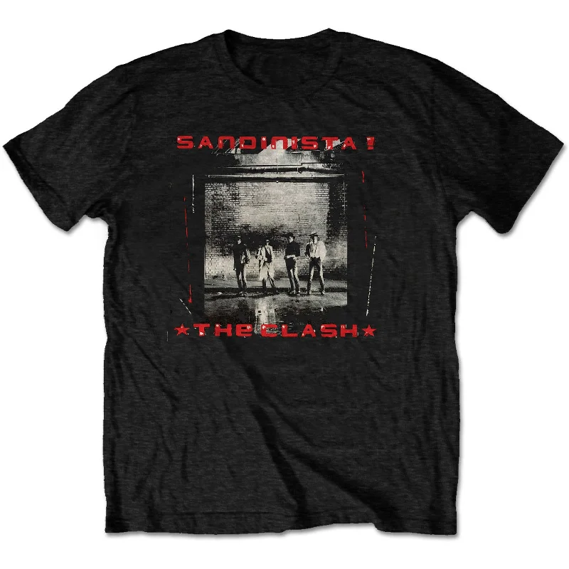 The Clash | Official Band T-Shirt | Sandinista! Solid Color Striped Floral