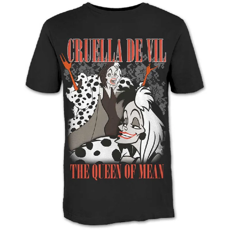 Disney | Official Band T-Shirt | 101 Dalmations Cruella Homage Fleece Nylon Spandex