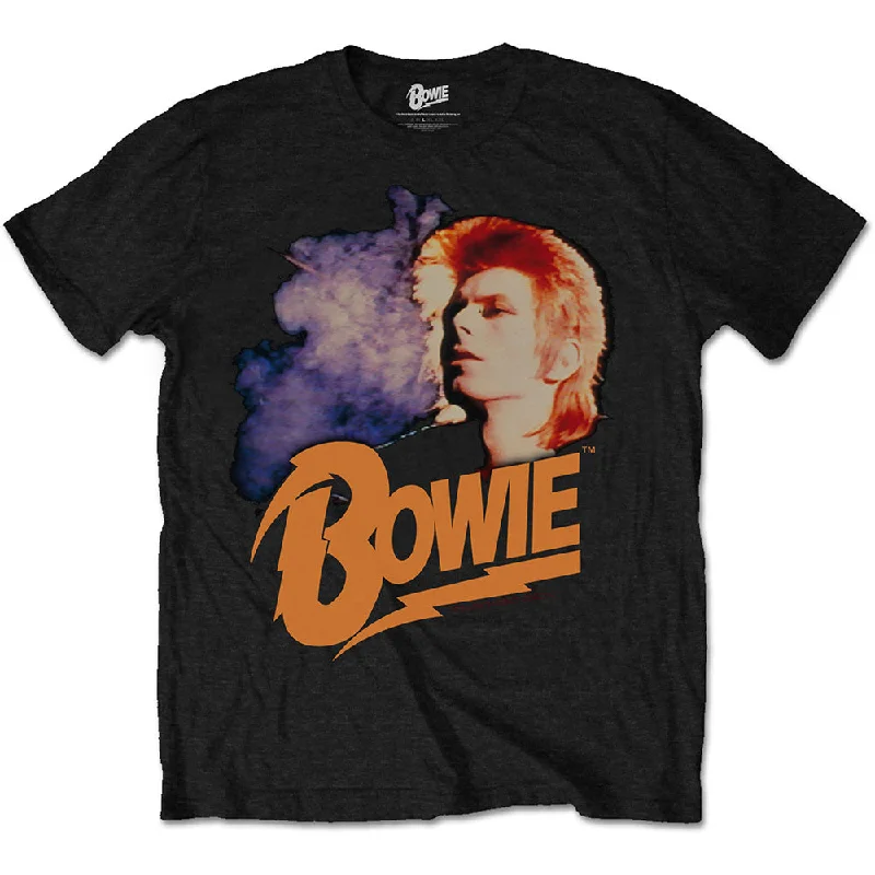 David Bowie | Official Band T-Shirt | Retro Bowie Cashmere Blend Cotton Blend Poly Blend