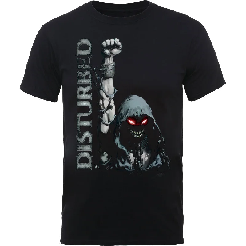 Disturbed | Official Band T-Shirt | Up Yer Military V-Neck T-Shirt Long Sleeve Cotton