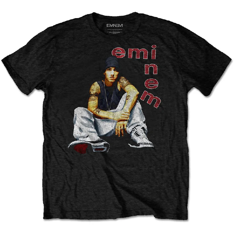 Eminem | Official Band T-Shirt | Letters Spandex Blend Rayon Blend Denim Blend