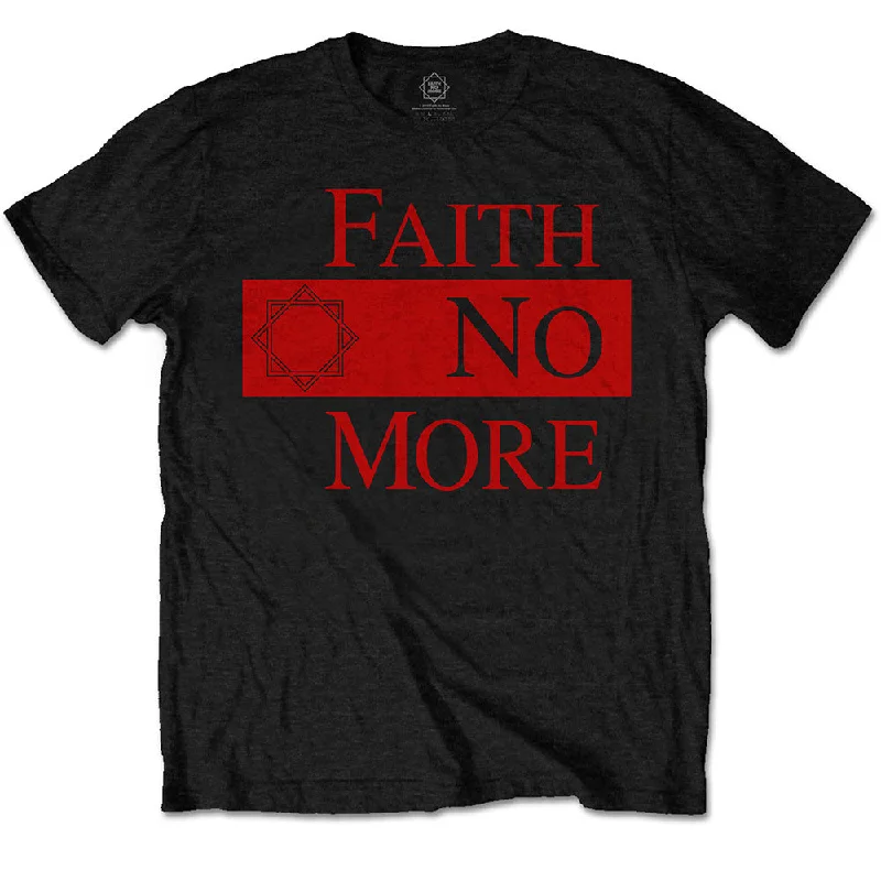 Faith No More | Official Band T-Shirt | Classic New Logo Star Satin Fabric Silk Fabric Chiffon Fabric