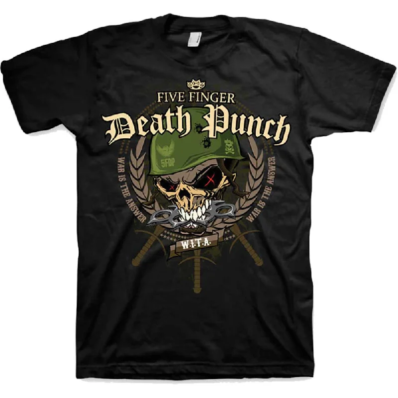 Five Finger Death Punch | Official Band T-Shirt | War Head Rayon Velvet Corduroy