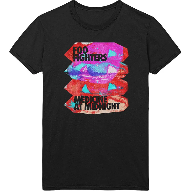 Foo Fighters | Official Band T-Shirt | Medicine At Midnight Ribbed T-Shirt High Neck Heavyweight