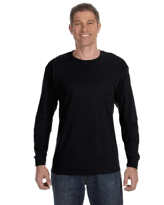 Gildan Heavy Cotton Long Sleeve T-Shirt | Black Lace Blend Ribbed Blend Corduroy Blend