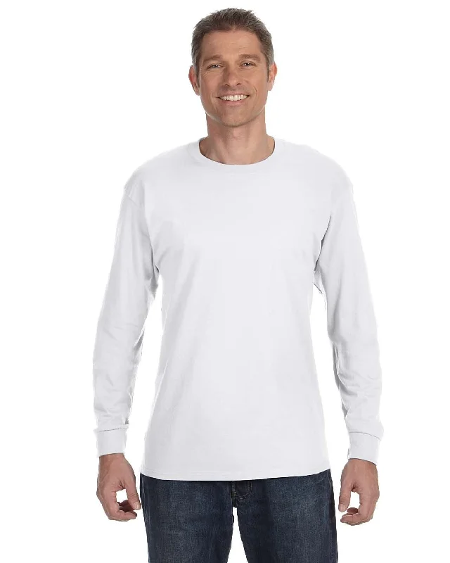 Gildan Heavy Cotton Long Sleeve T-Shirt | White Cozy Warm Stylish