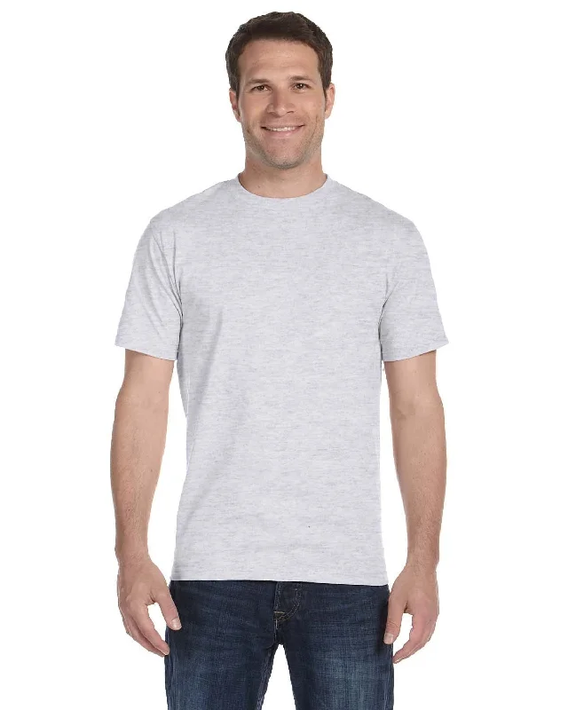 Hanes ComfortSoft 100% Cotton T-Shirt | Ash Hooded Caped Shawl Collar