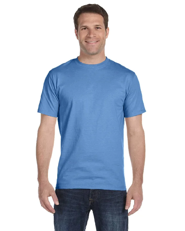 Hanes ComfortSoft 100% Cotton T-Shirt | Carolina Blue Silk Blend Satin Velvet