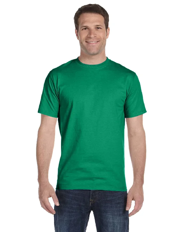 Hanes ComfortSoft 100% Cotton T-Shirt | Kelly Green Boxy Fit Fitted Loose