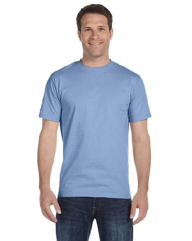 Hanes ComfortSoft 100% Cotton T-Shirt | Light Blue Rayon Velvet Corduroy