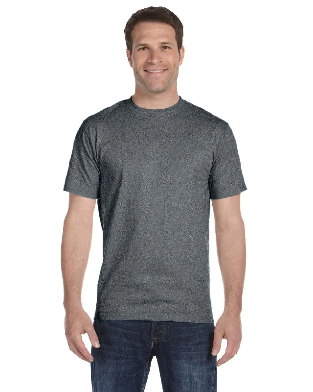 Hanes ComfortSoft 100% Cotton T-Shirt | Oxford Gray Mesh Fabric Canvas Fabric Denim Fabric