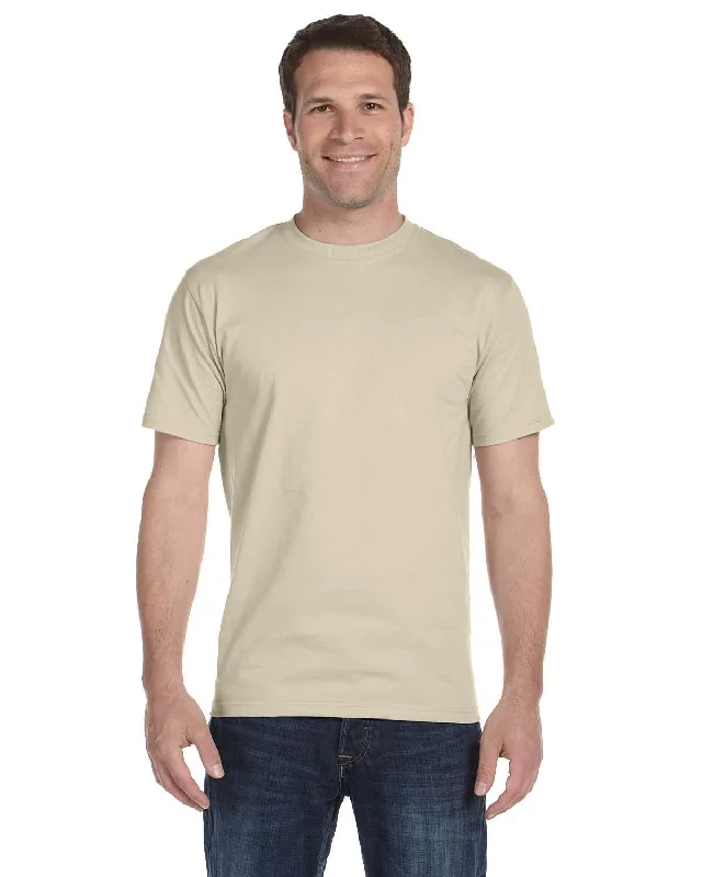 Hanes ComfortSoft 100% Cotton T-Shirt | Sand Welt Pockets Slit Pockets Flap Pockets