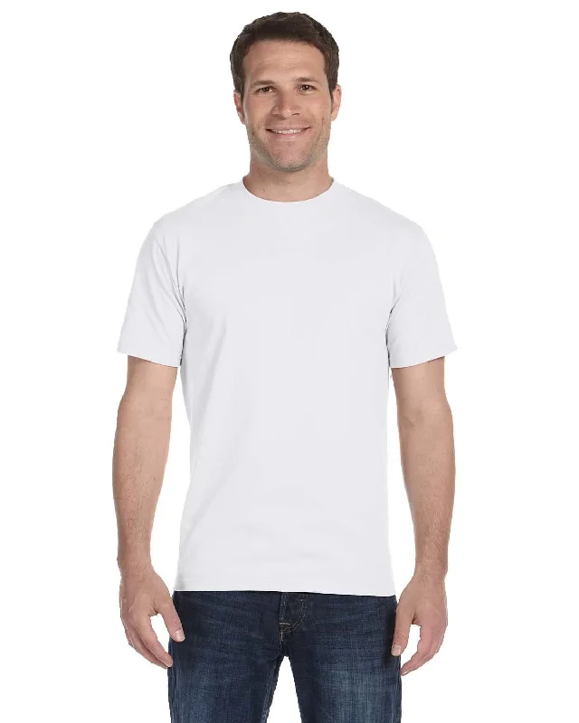 Hanes ComfortSoft 100% Cotton T-Shirt | White Mesh Canvas Denim