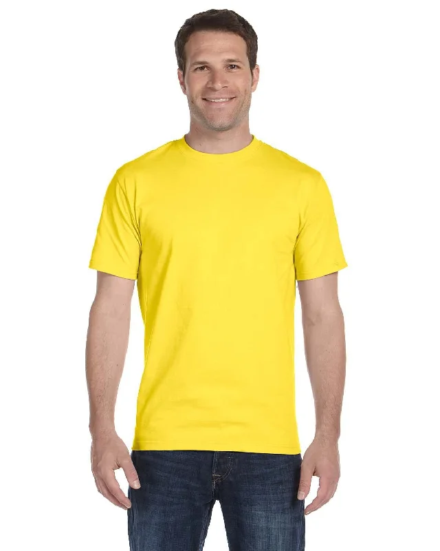 Hanes ComfortSoft 100% Cotton T-Shirt | Yellow V-Neck T-Shirt Long Sleeve Cotton