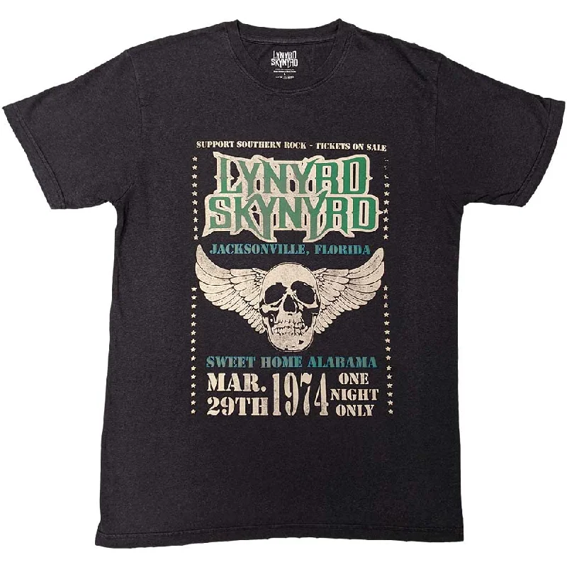 Lynyrd Skynyrd | Official Band T-shirt | Winged Skull Sequined Glittery Shiny