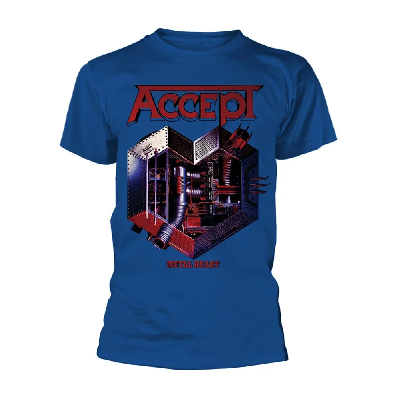 Accept Unisex T-shirt: Metal Heart 2 Chenille Blend Fleece Blend Nylon Blend