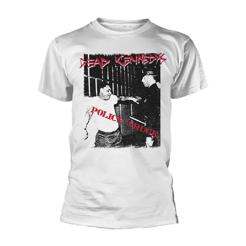 Dead Kennedys Unisex T-shirt: Police Truck (White) Iron Safe Non-Iron Wrinkle Free