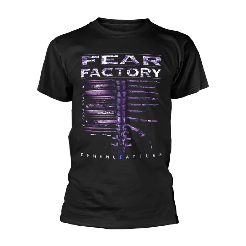 Fear Factory Unisex T-shirt: Demanufacture (back print) Spandex Blend Rayon Blend Denim Blend