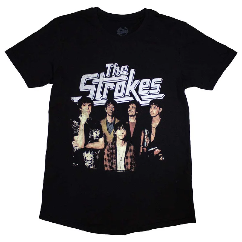 The Strokes | Official Band T-Shirt | Band Photo Plaid T-Shirt Polka Dot Checkered