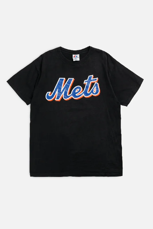 Vintage NY Mets MLB Tee - L Front Pockets Side Pockets Patch Pockets