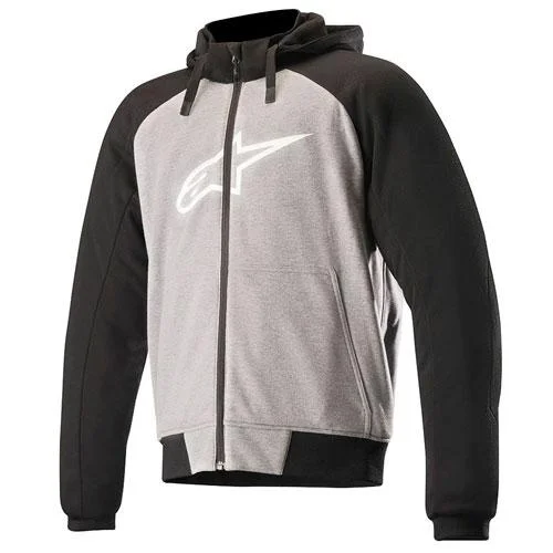 Alpinestars - Chrome Grey Sports Road Hoody Hoodie with Drawstring Waist Adjustable Fitted