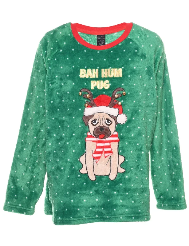 Animal Design Christmas Sweatshirt - XL Hoodie Sweatshirt Pullover