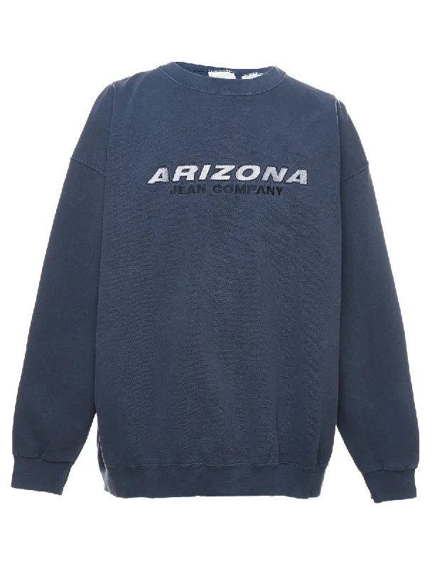 Arizona Design Navy Sweatshirt - XL Hoodie with Bell Sleeves Flared Feminine