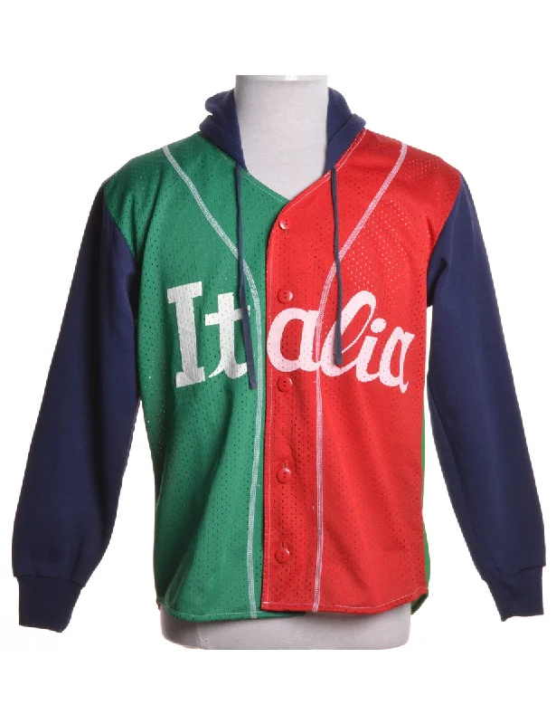 Beyond Retro Label Vintage Baseball Sweatshirt Hoodie with Contrast Stitching Detailed Premium