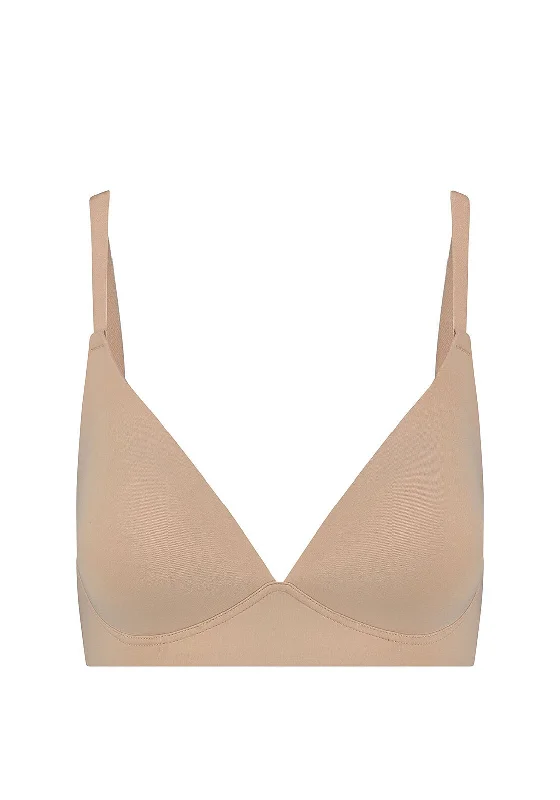 Bye Bra Wire Free Bra, Beige Sporty Compression Bra