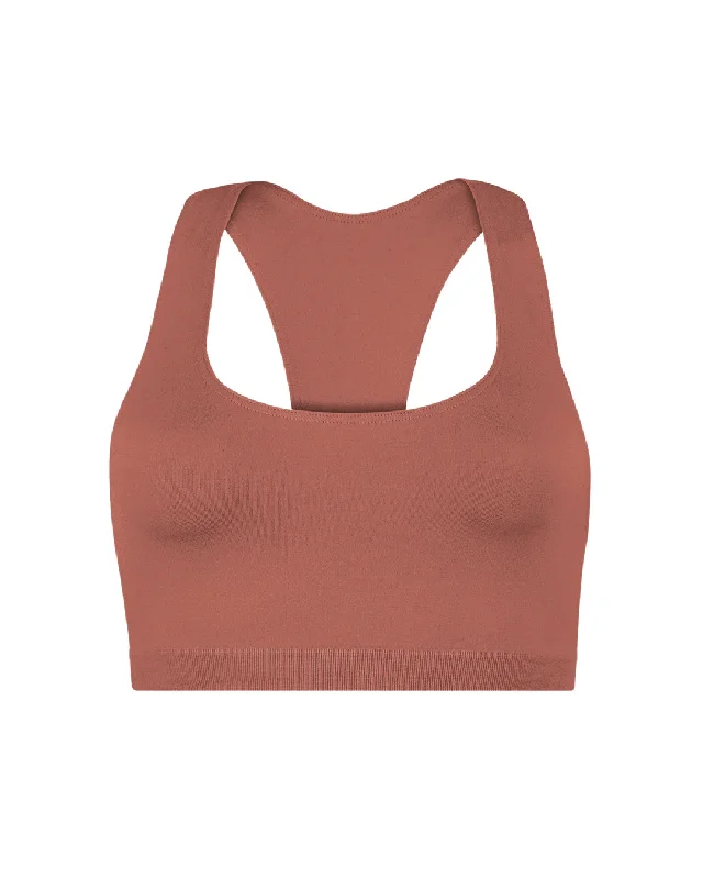 ELATED Bra Top | Rusty Pink Seamless Push-Up Bra