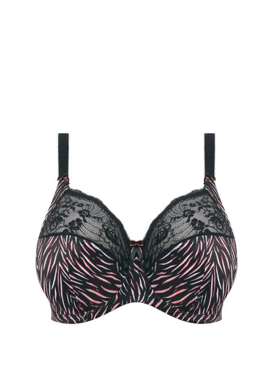 Elomi Morgan Stretch Banded Bra, Black Multi Light Padded Bra